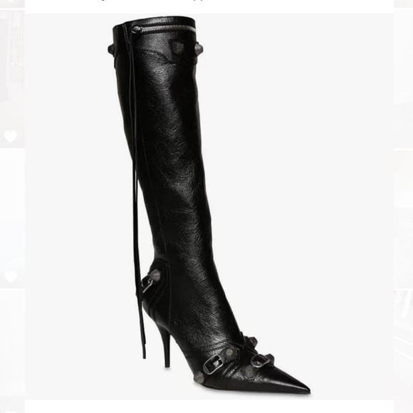 Designer inspired black studded boots - Picture 10 of 10